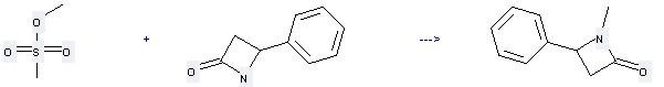 Methanesulfonic acid,methyl ester can be used to produce 1-methyl-4-phenyl-azetidin-2-one